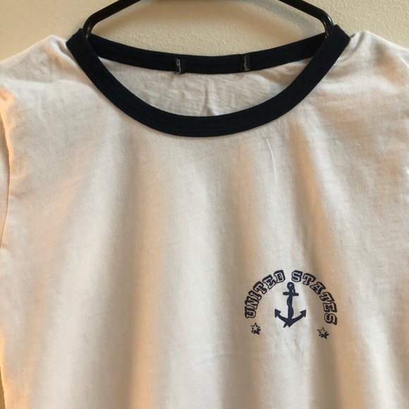 NWOT white and blue Pacsun top - Picture 2 of 4